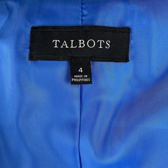 Talbots Blue Floral Embroidered Embossed
Print Blazer - Picture 6 of 8